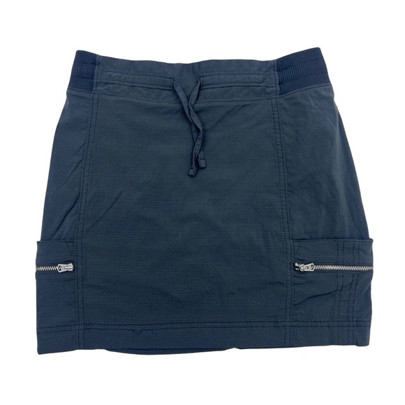 Athleta Skort Black Cargo Pockets Athletic Drawstring Waist Size 2 - Picture 1 of 4
